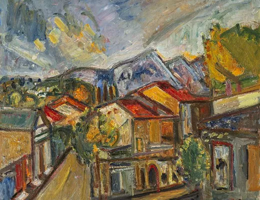 Céret, intérieur de village